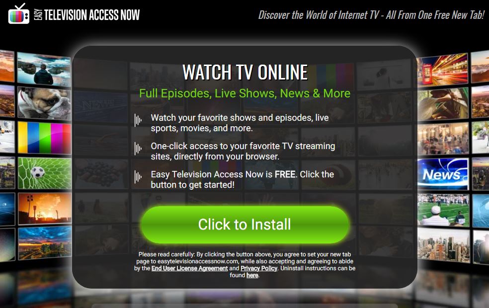 Easy Television Access Now Browser Hijacker Featured Image
