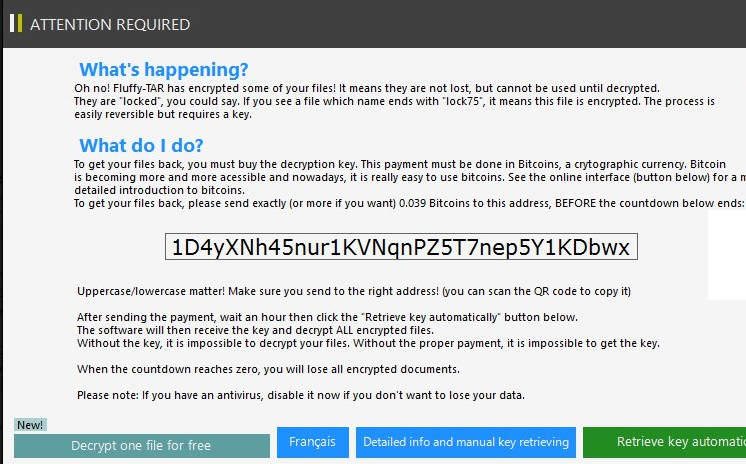 Fluffy-TAR Ransomware Note Image