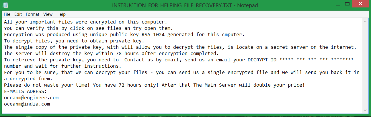 mole virus file ransom note INSTRUCTION_FOR_HELPING_FILE_RECOVERY TXT