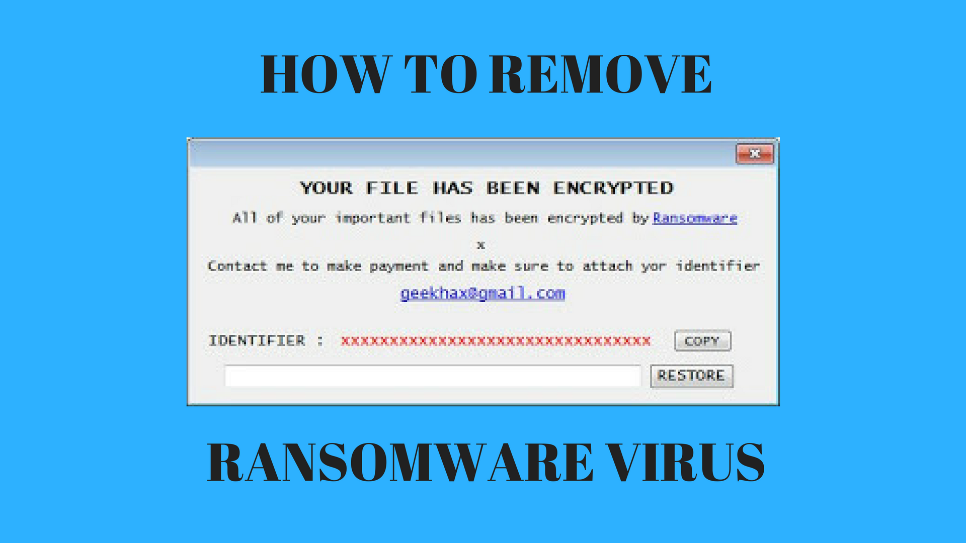 Uninstall Ransomware Remove FinalRansomware Virus and Restore Windows