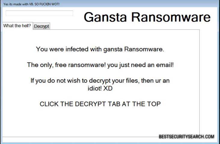 Gansta Ransomware image