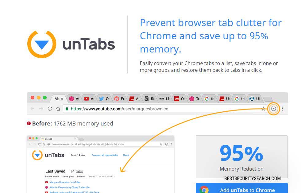 Untabs.com browser hijacker image